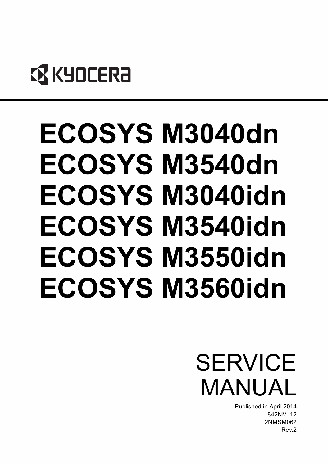 KYOCERA MFP ECOSYS-M3040dn M3540dn M3550idn M3560idn Service Manual-1